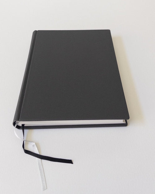 Carnet Buckram A5 Gris — vue de face