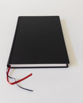 Carnet Buckram A5 Noir — vue de face
