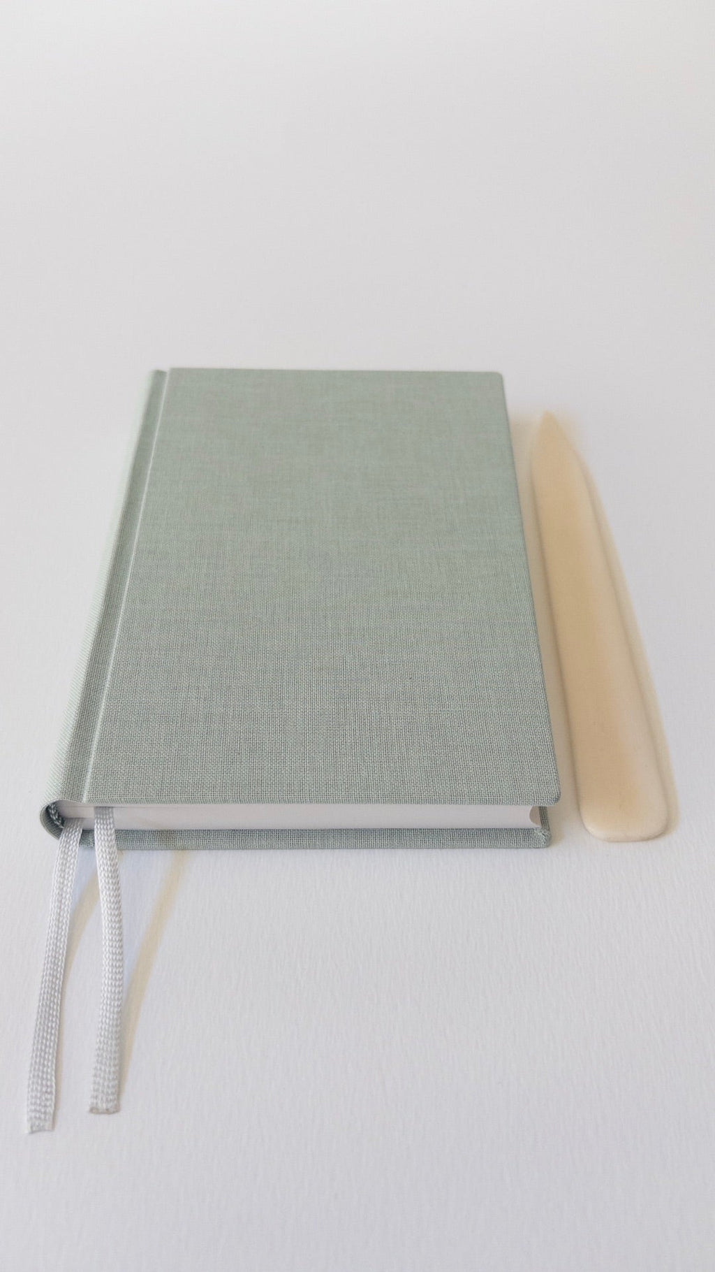 Carnet Marais A6 Céladon — vue avec plioir